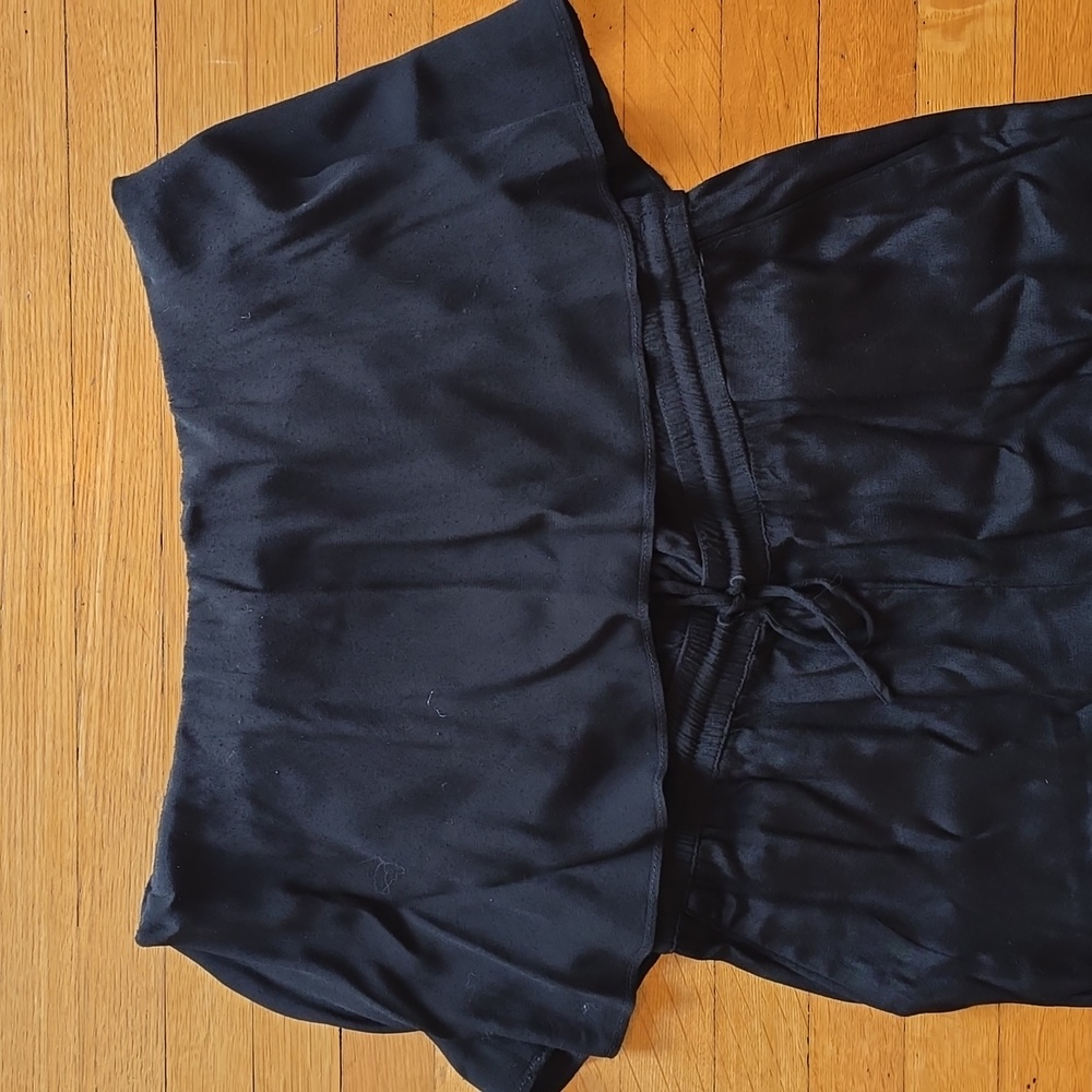 White House Black Market, Off Shoulder Ruffle Jumpsuit/Romper, Black, Women's 4 - Picture 3 of 10